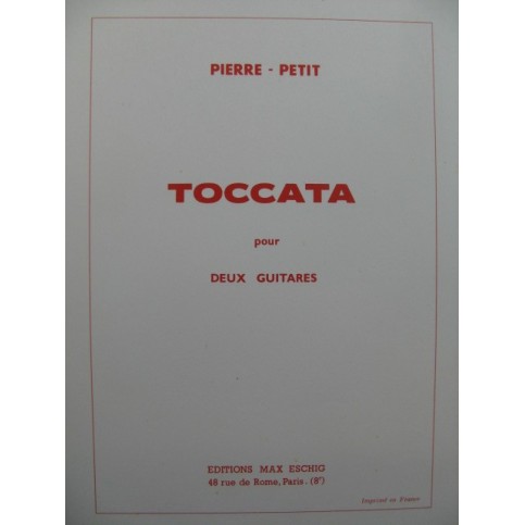 PETIT Pierre Toccata pour deux Guitares 1972