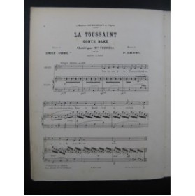 LACOME Paul La Toussaint Piano Chant XIXe