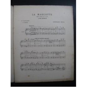 BULL Georges La Mascotte Audran 1e Fantaisie Piano 4 mains ca1900