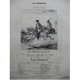 CLAPISSON Louis Les Courriers Chant Piano 1840