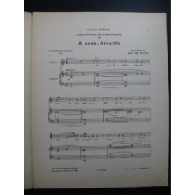 LE FLEM Paul Chanson de Croisade A vous, Amants Chant Piano 1925