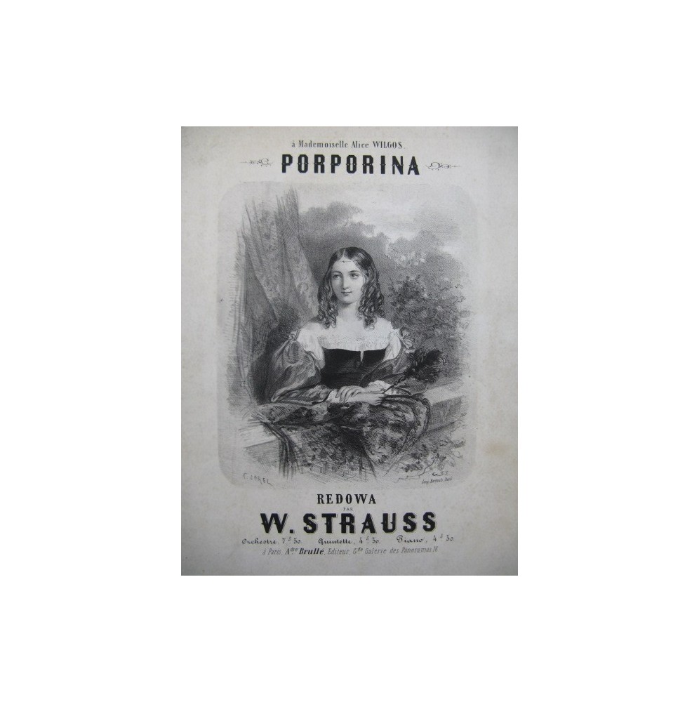 STRAUSS W. Porporina Piano XIXe