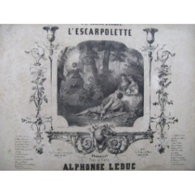 LEDUC Alphonse L'Escarpolette Quadrille Piano 4 mains ca1850