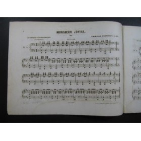 SCHUBERT Camille Monsieur Jovial Quadrille Piano 4 mains ca1850