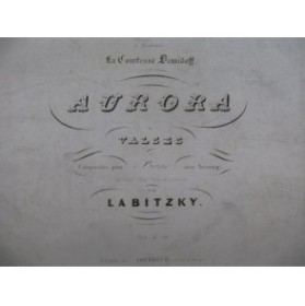 LABITZKY Joseph Aurora Valses Piano XIXe