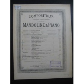 PIETRAPERTOSA J. Gavotte Marguerite Piano Mandoline XIXe