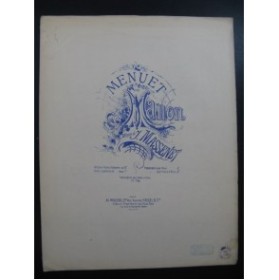 MASSENET Jules Manon Menuet Acte 3 Piano 4 mains 1892
