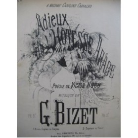 BIZET Georges Adieux de l'Hotesse Arabe Piano Chant XIXe
