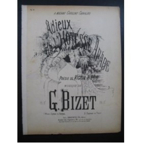 BIZET Georges Adieux de l'Hotesse Arabe Piano Chant XIXe