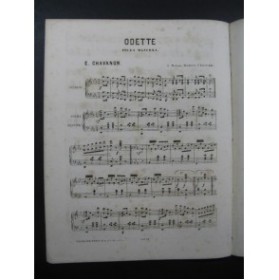 CHAVANON Ernest Odette Piano XIXe