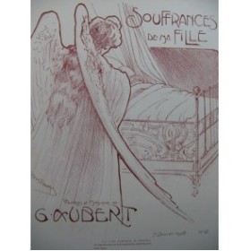 AUBERT Gaston Souffrance de ma Fille Pousthomis Chant Piano 1908