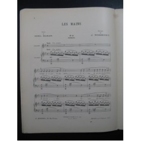 MASSENET Jules Les Mains Chant Piano 1899