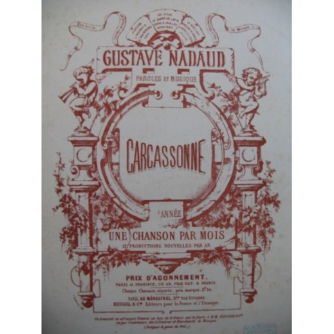 NADAUD Gustave Carcassonne Piano Chant