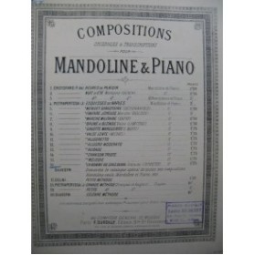 PIETRAPERTOSA J. La Bonne de chez Duval Piano Mandoline XIXe
