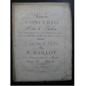 BAILLOT Pierre 2e Concerto Violon Orchestre ca1805