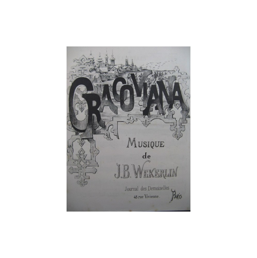 WEKERLIN J B Cracoviana Piano 1889