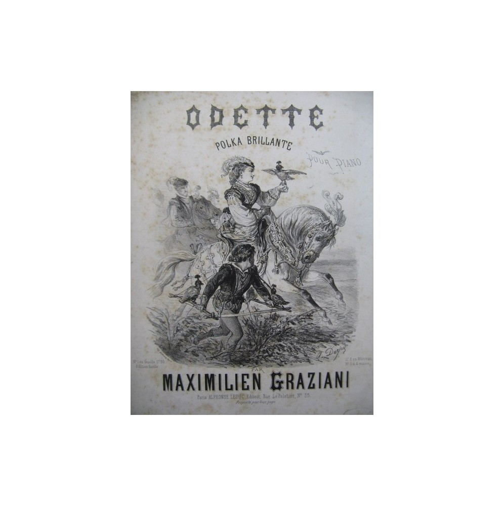 GRAZIANI Maximilien Odette Piano ca1870