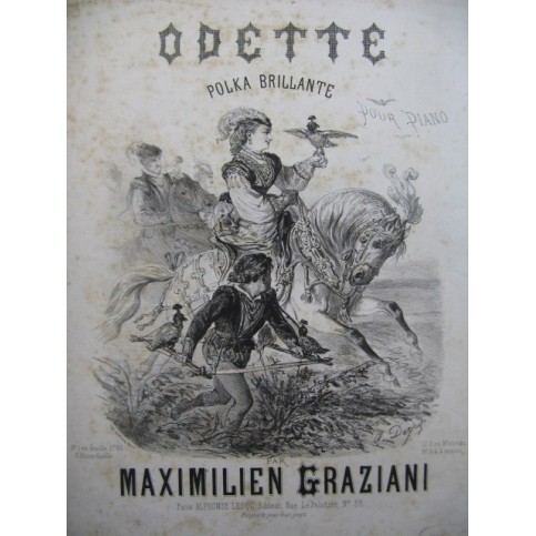 GRAZIANI Maximilien Odette Piano ca1870