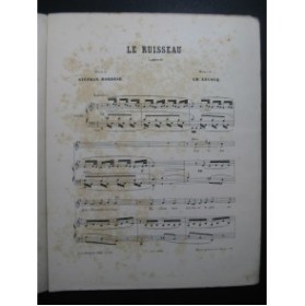 LECOCQ Charles Le Ruisseau Dédicace Chant Piano ca1885