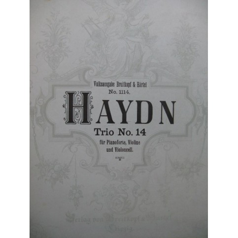 HAYDN Joseph Trio No 14 Piano Violon Violoncelle