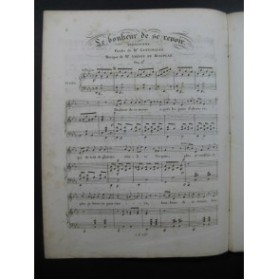 DE BEAUPLAN Amédée Le Bonheur de se revoir Chant Piano ca1830