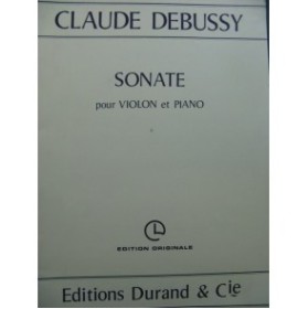 DEBUSSY Claude Sonate No 3 Violon Piano