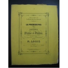LOUIS N. Le Premier Pas No 3 Piano Violon XIXe