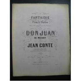 CONTE Jean Fantaisie Don Juan Dédicace Violon Piano XIXe