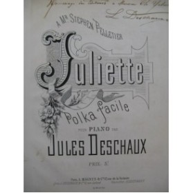 DESCHAUX Jules Juliette Piano XIXe