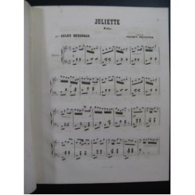 DESCHAUX Jules Juliette Dédicace Piano XIXe
