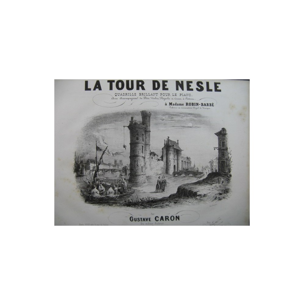 WOLFRAMM CARON Gustave La Tour de Nesle Quadrille Piano XIXe