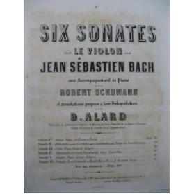 BACH J. S. Sonate No 5 Violon Piano ca1860