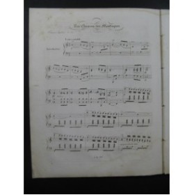 HÜNTEN François Une Chanson des Montagnes Piano 1838