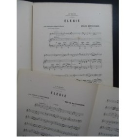 BATTANCHON Félix Elégie Violon Piano 1888