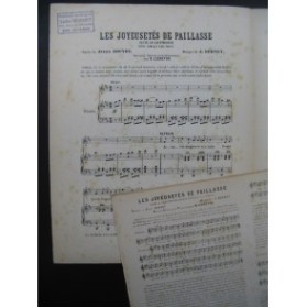 BERNET J. Les Joyeusetés de Paillasse Chant Piano XIXe