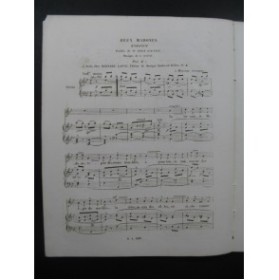MASINI F. Deux Madones Romance Chant Piano ca1840