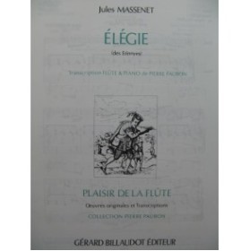 MASSENET Jules Élégie des Erinnyes Flûte Piano 1987