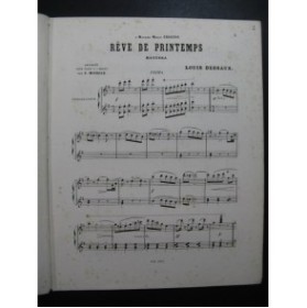 DESSAUX Louis Rêve de Printemps Piano 4 mains 1874