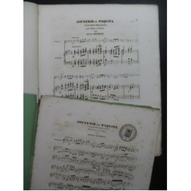 DELDEVEZ Ernest Souvenir de Paquita Violon Piano ca1850