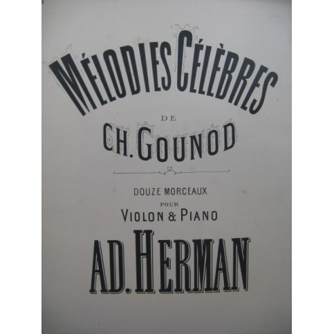 GOUNOD Charles Menuet Piano Violon XIXe