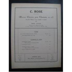 ROSE Cyrille 26 Etudes d'après Mazas et Kreutzer Clarinette 1946