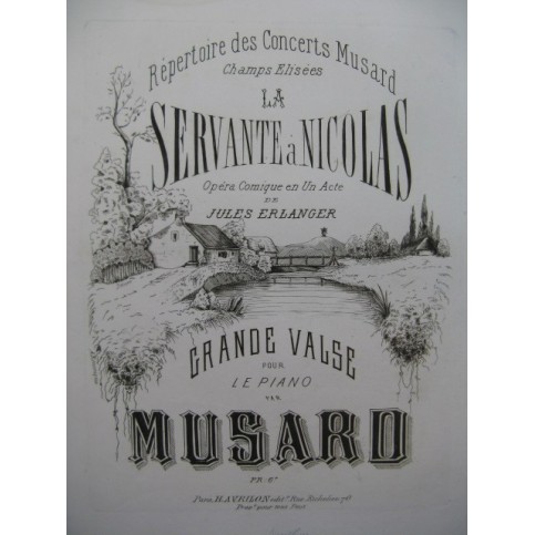 MUSARD La Servante à Nicolas Piano XIXe