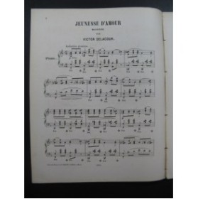 DELACOUR Victor Jeunesse D'Amour Piano ca1885