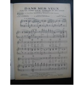 BAER Abel Dans mes Yeux Chant Piano 1930