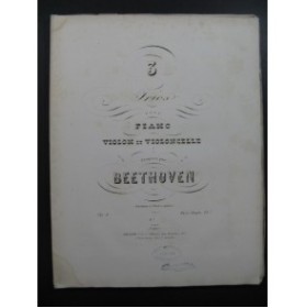 BEETHOVEN Trio op 1 No 2 Piano Violon Violoncelle ca1850