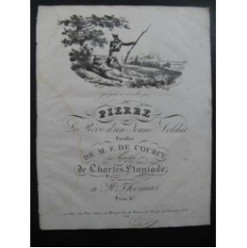 PLANTADE Charles Pierre Le Rêve d'un Jeune Soldat Chant Piano ca1830