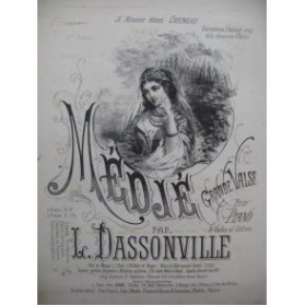 DASSONVILLE L. Medjé Piano XIXe siècle