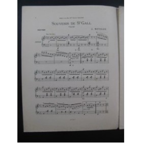 METZLER A. Souvenir de St Gall Piano