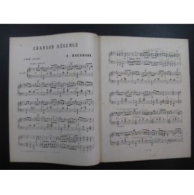 BACHMANN G. Chanson Régence Piano XIXe siècle