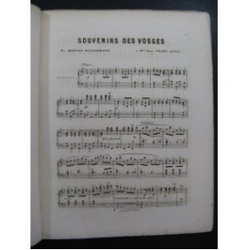 SÜLLERMANN Johann Souvenirs des Vosges Piano XIXe siècle